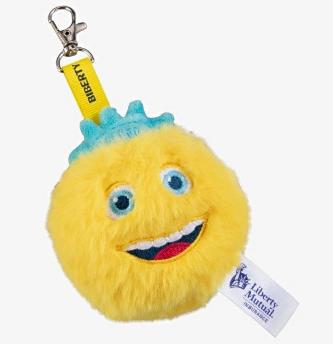 “Liberty Biberty” Liberty Mutual Insurance Plush Keychain Clip Collectible NEW