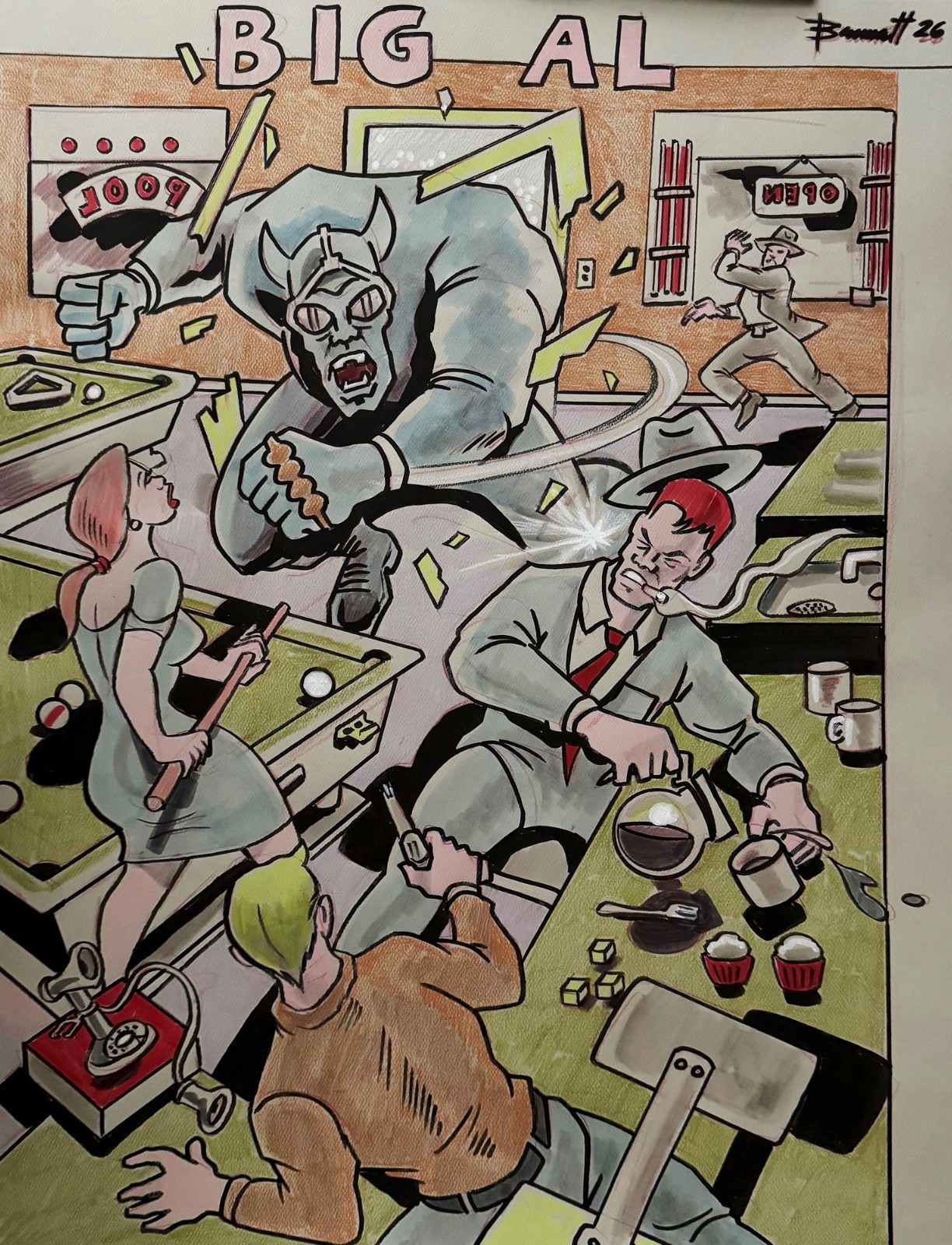 BIG AL.        MIKE BENNETT'S  ORIGINAL  ART   (2026) 6/26/26  LOOSE