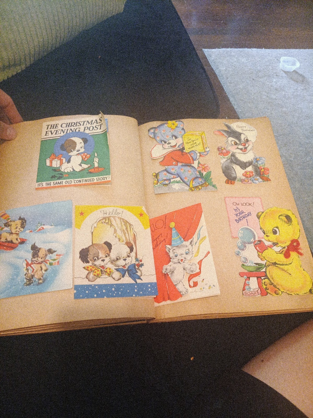 Vtg 1930s 1940s Scrapbook 180+ Baby Toddler Birthday Easter Christmas Ephemera