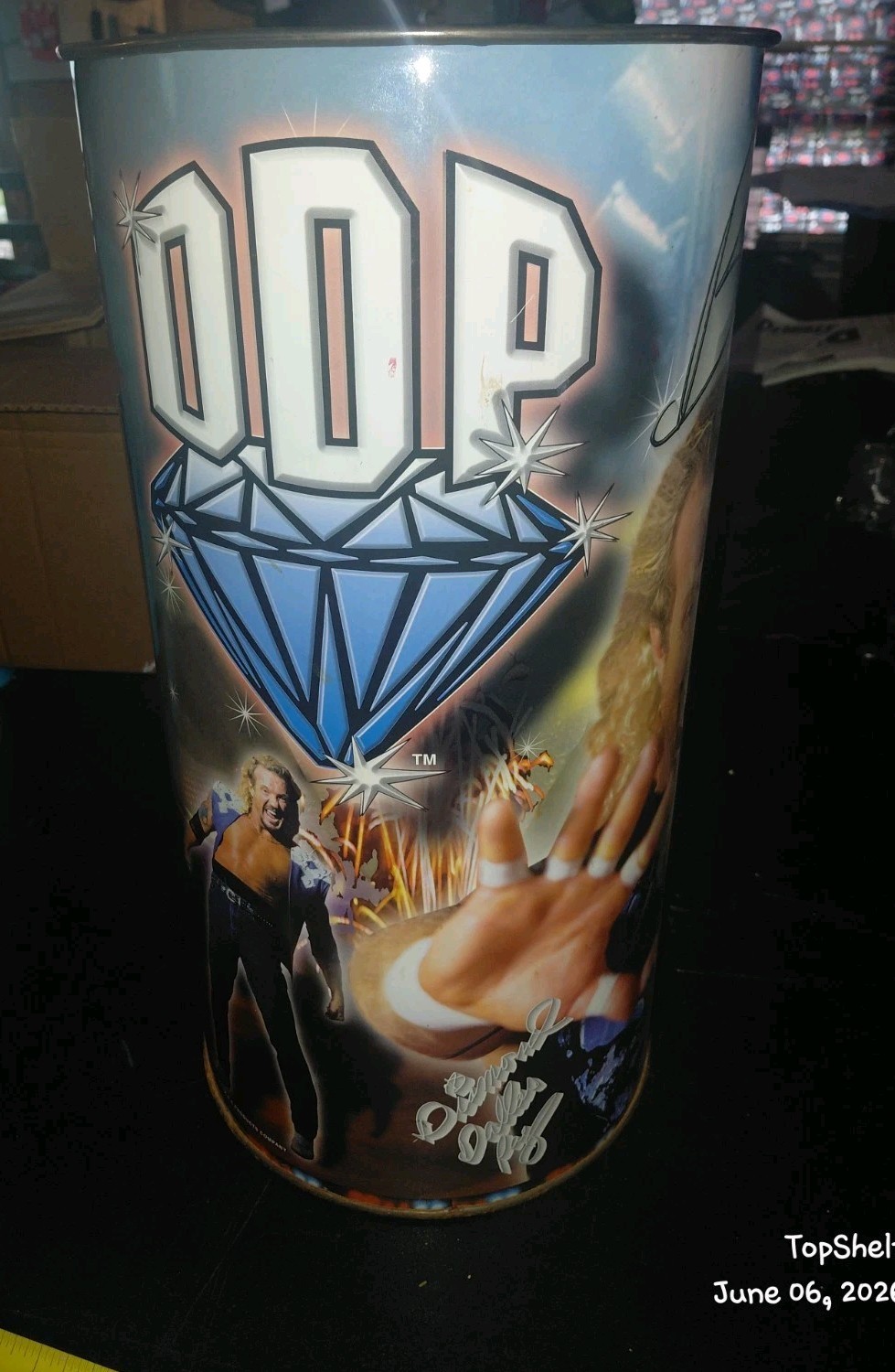 ​Vintage WCW Diamond Dallas Page Metal Trash Can 19\