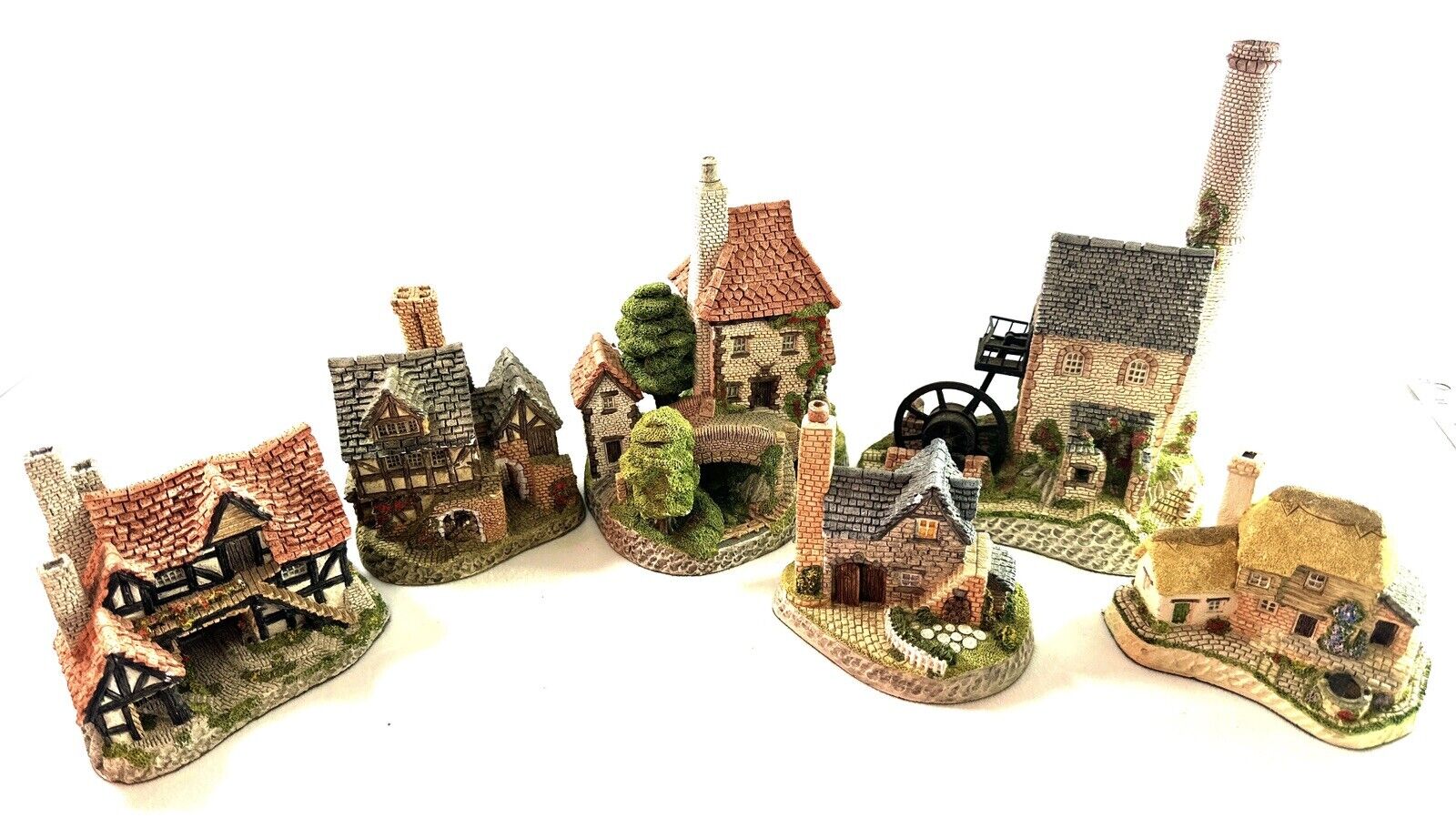 Vintage David Winter Cottages Lot of 6 Great Britain Hand Painted 1980's