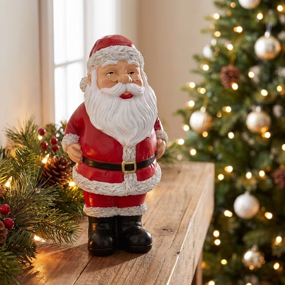 Resin Santa Claus Christmas Figurine – Festive Holiday Tabletop Home Decor