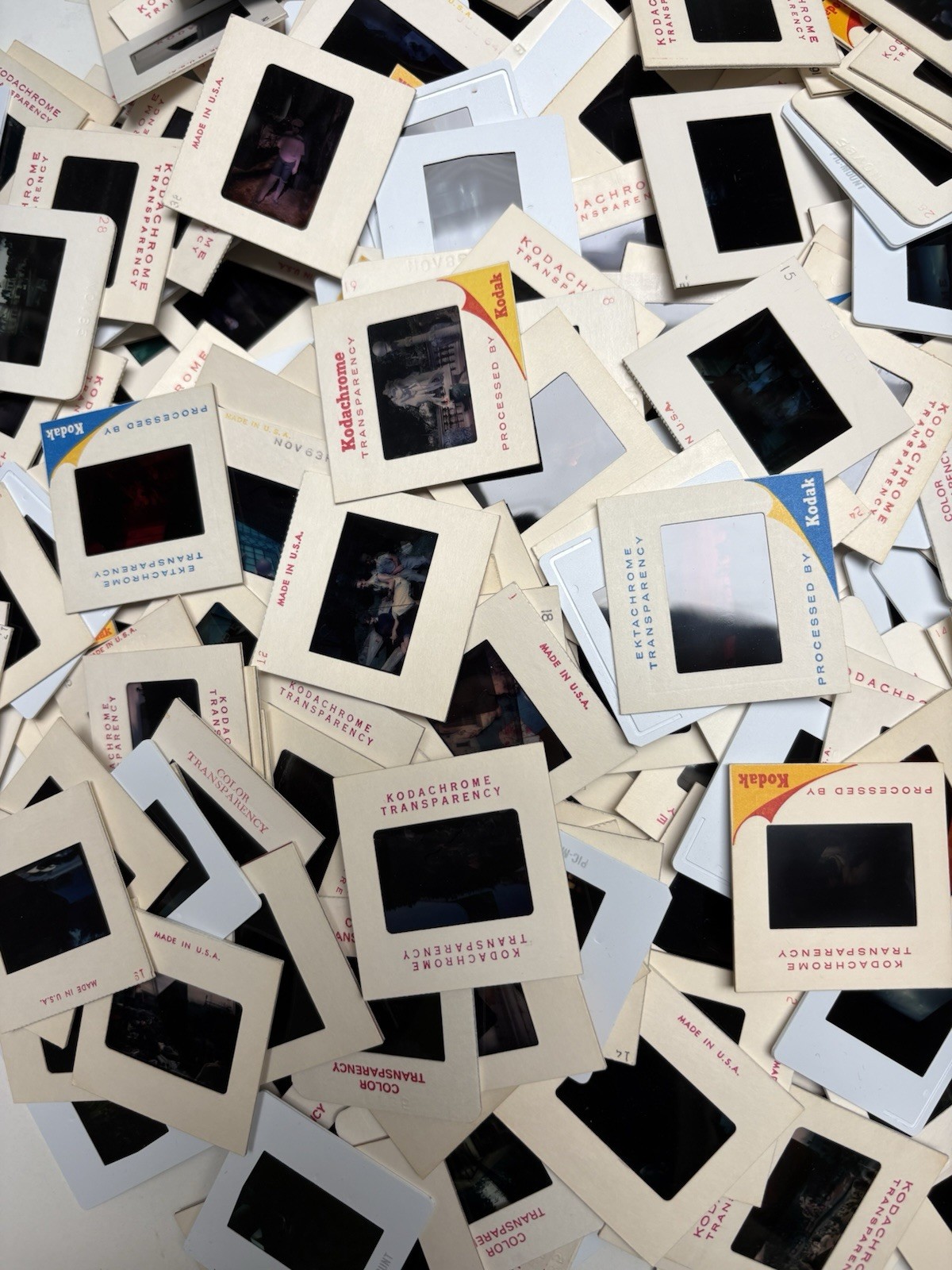 35mm Vintage Film Slides Photo Lot Of 75 Random Mix-Travel Family 1960s-1990s