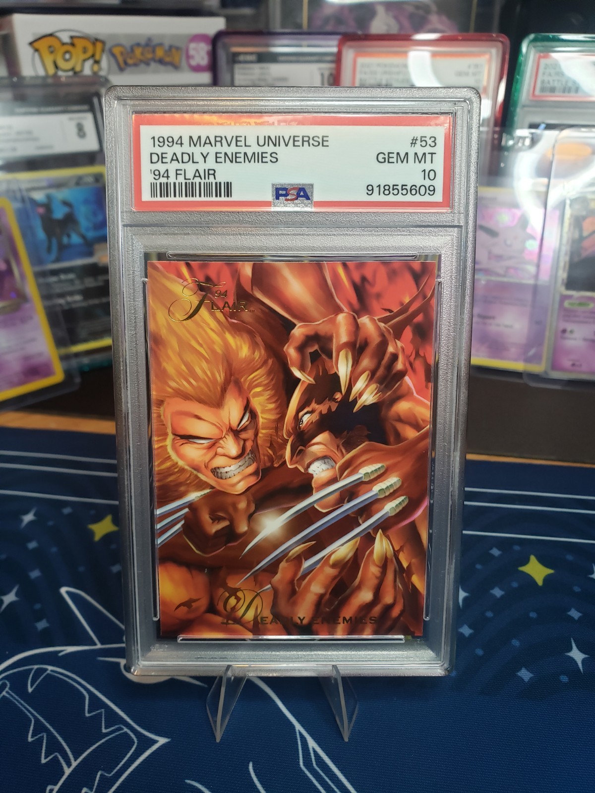 1994 Marvel Universe Deadly Enemies #53 Wolverine Vs Sabretooth PSA 10 LOW POP