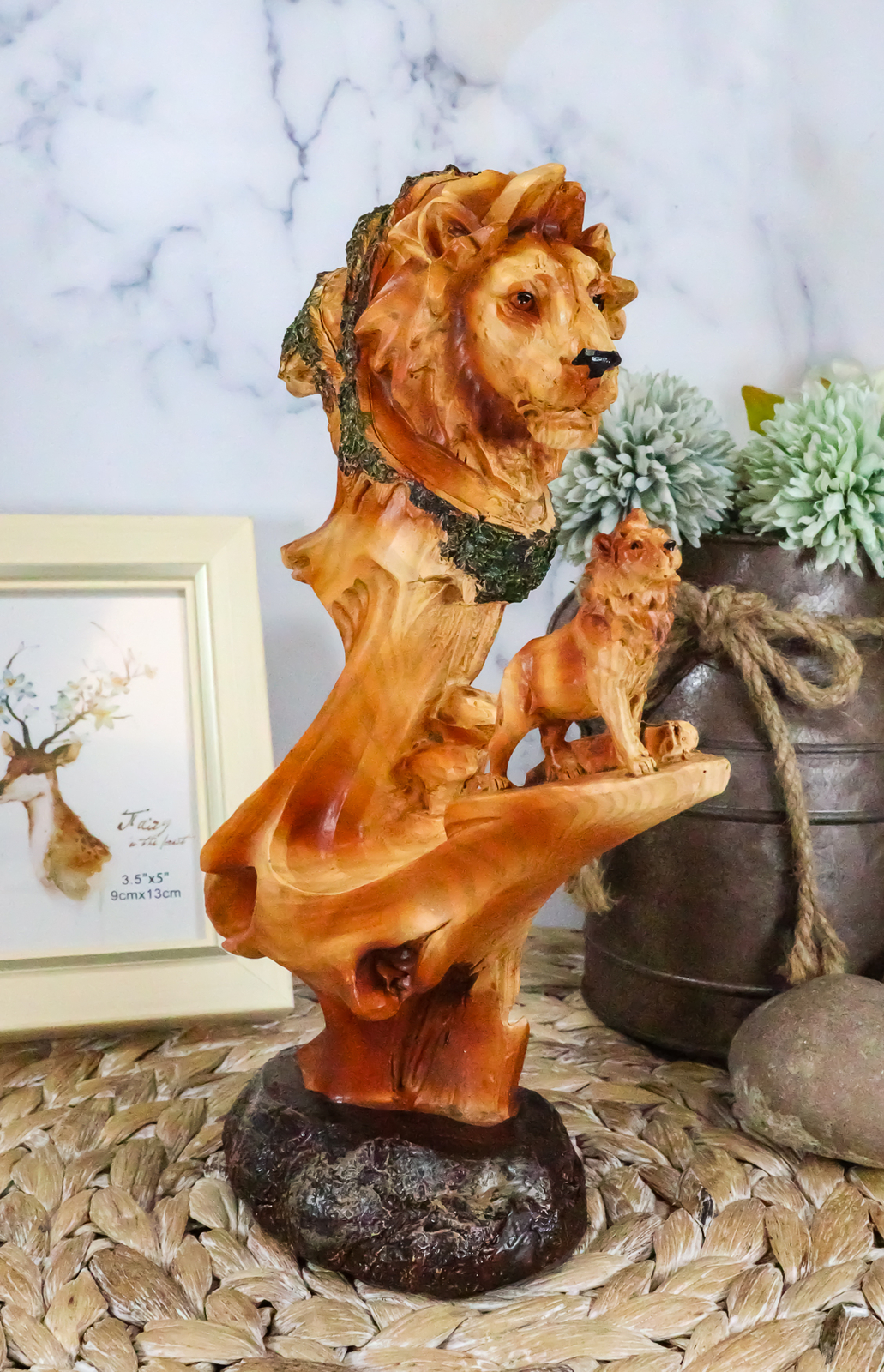 Ebros African Savanna Safari Lion Statue 9.25\