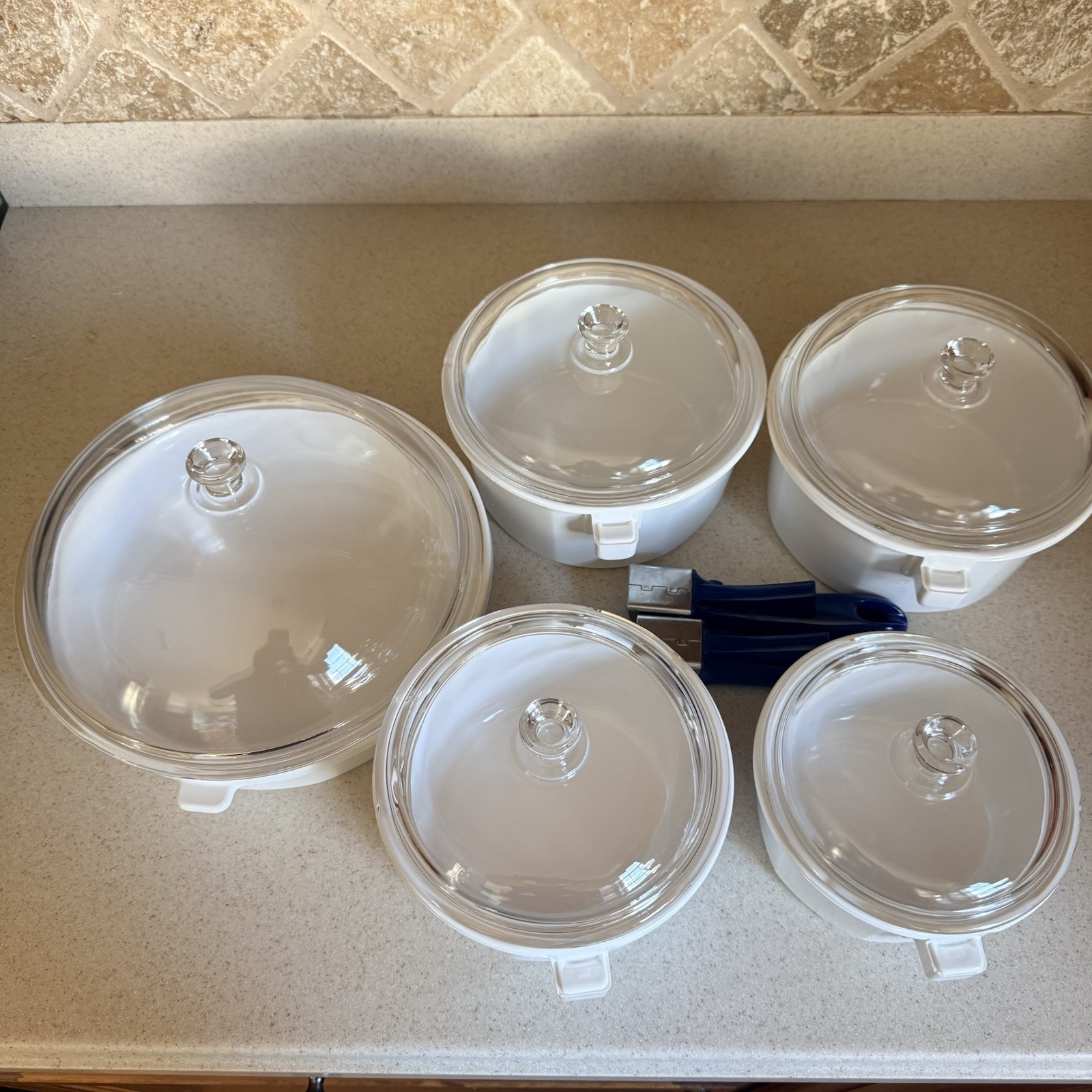 Princess House Nouveau 12 Pc Cookware Set 1 / 1.5 / 2/ 2 & 10.5 Lids & 2 Handles