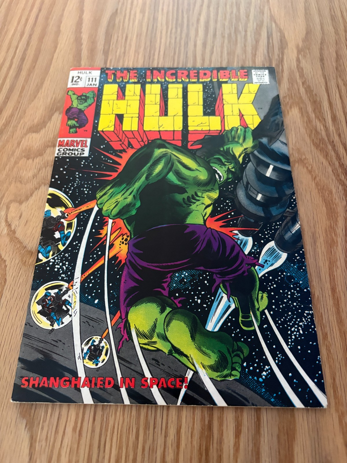 Incredible Hulk  111  VF/NM  9.0  High Grade  1st Galaxy Master KEY  Marvel 1969