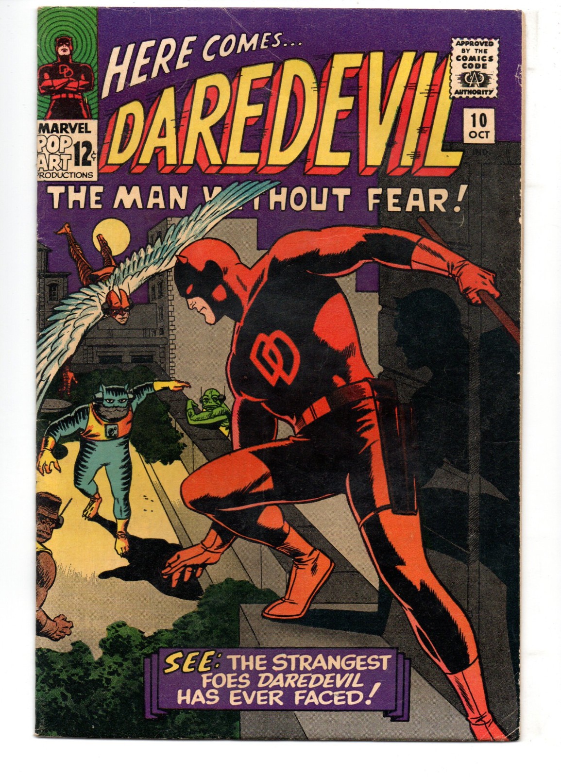DAREDEVIL #10 (1965) - GRADE 6.0 - MARVEL 1ST APPEARANCE ANI-MEN ORGANIZER