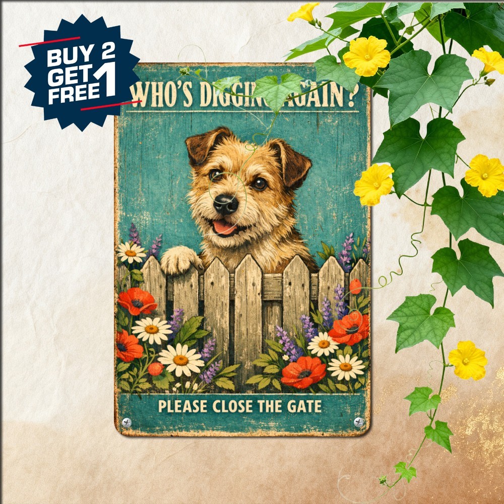 Cute Schnauzer Bathroom Humor Washroom Art Metal Tin Sign Wall Plaque 8x12
