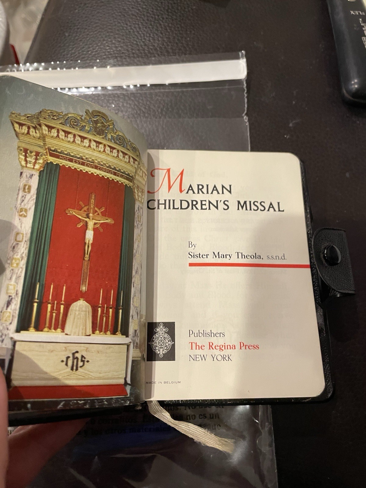 1958 Marian Children's Missal Regina Press w/My First Holy Communion Snap Case