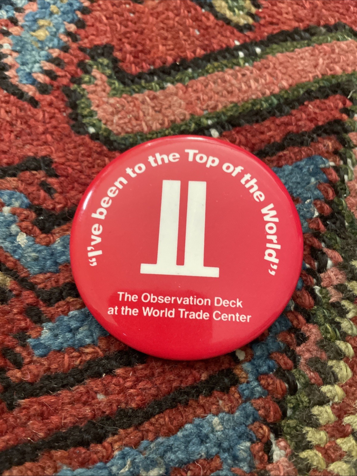 VTG Pre-9/11 World Trade Center Top of the World Observation Deck Pin Button WTC