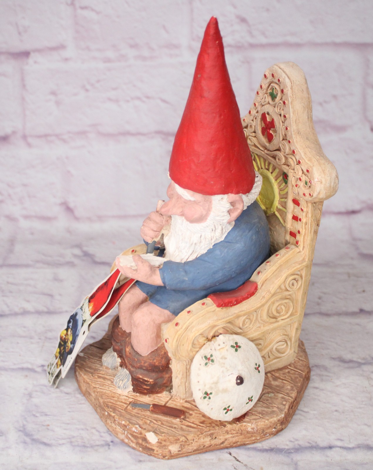 Vintage 1971 Unieboek B.V. Gnome Figurine Sitting on Toilet Rare