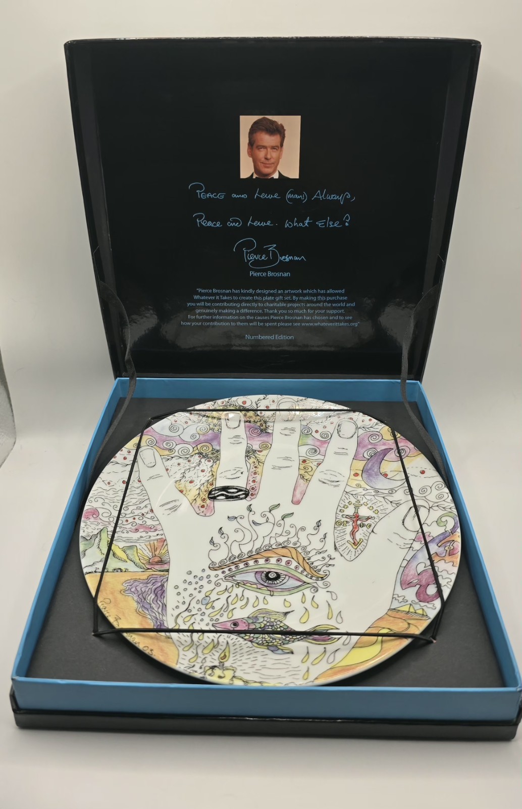 Pierce Brosnan \'Peace and Love (man) Always\' Limited Collector Plate #A169
