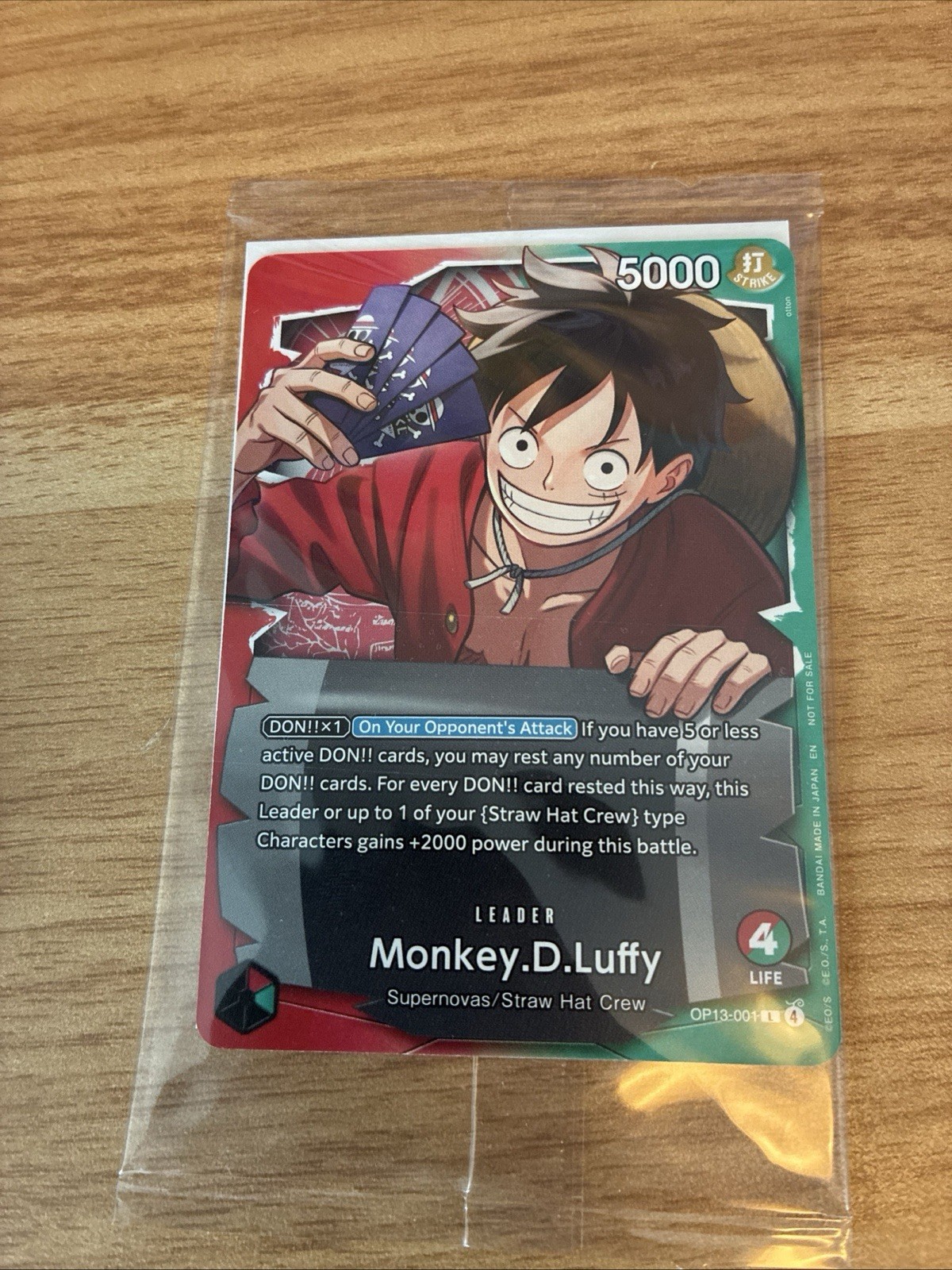 One Piece TCG English Ichiban Kuji Monkey D. Luffy Promo (OP13-001) Sealed One Piece TCG English Ichiban Kuji Monkey D. Luffy Promo (OP13-001) Sealed
