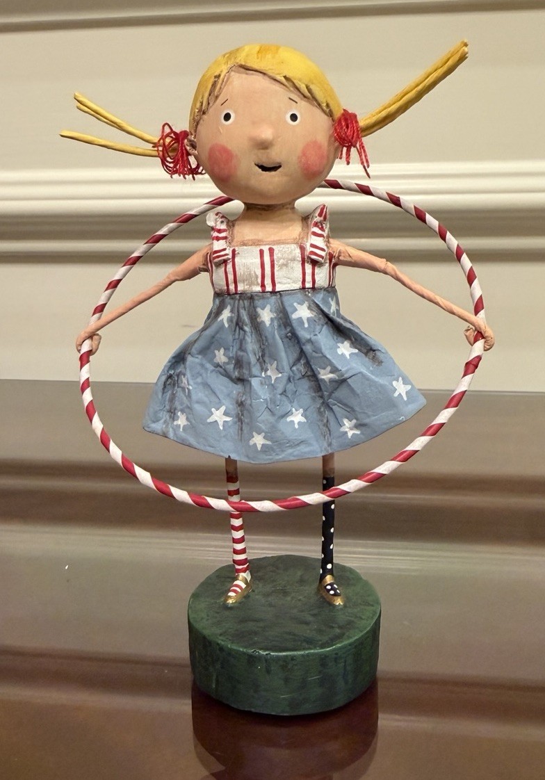 ESC & Co Fourth Of July - Twist And Shout Girl With Hula Hoop - Lori Mitchell