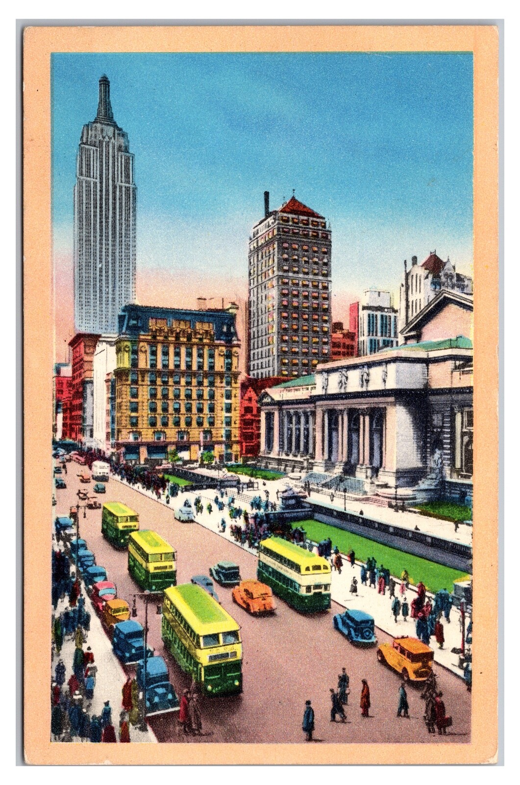 VTG 1940s- Fifth Ave & 42nd Street - New York City, New York Postcard (UnPosted) VTG 1940s- Fifth Ave & 42nd Street - New York City, New York Postcard (UnPosted)