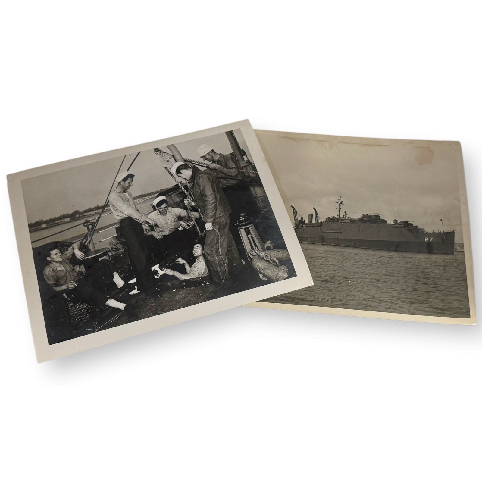 c1947 USS Whetstone -  Two 8x10\