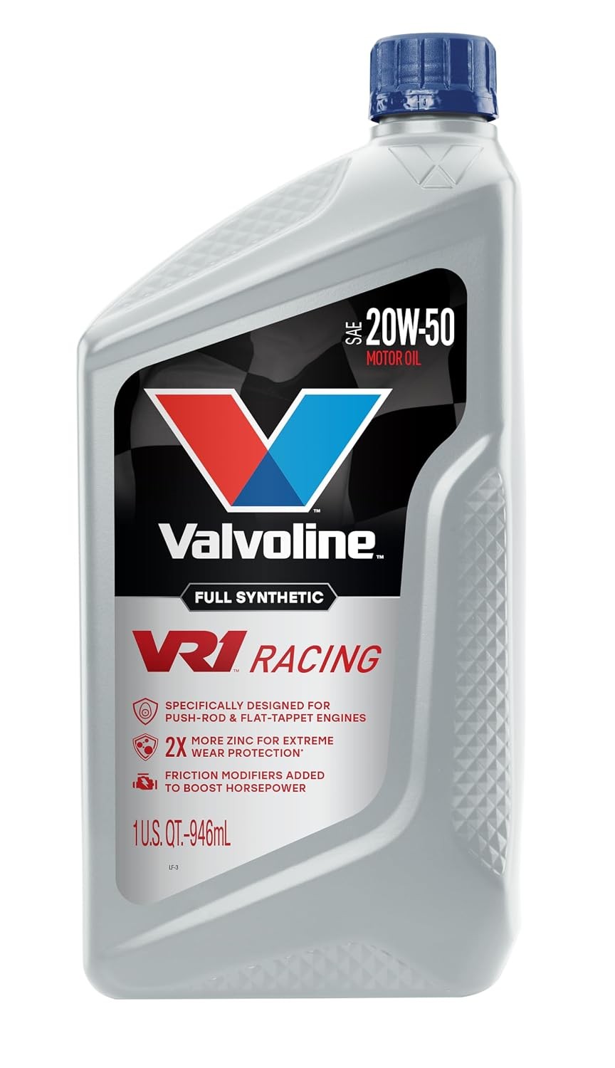 Valvoline VR1 Racing Synthetic SAE 20W-50 Oil 1 QT Racing Synthetic Motor Oil