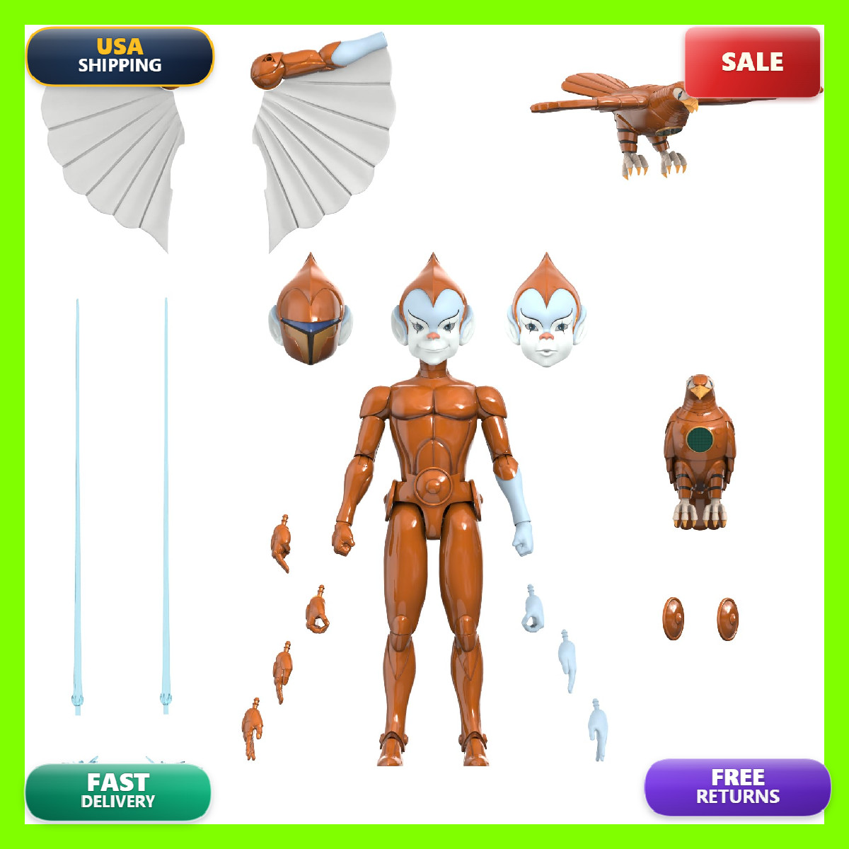 Super7 Ultimates Silverhawks - 7 Silverhawks Action Figure Accessories