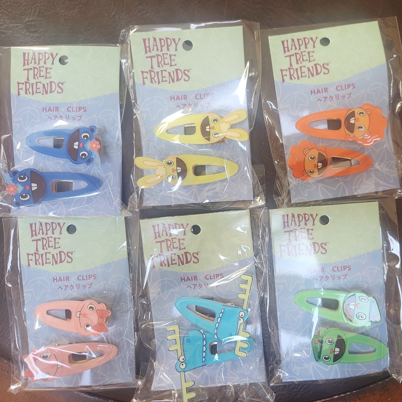 LAST ONE Happy Tree Friends Hair Clip Set of 6 Flippy, Giggles, Lumpy, HTF SET LAST ONE Happy Tree Friends Hair Clip Set of 6 Flippy, Giggles, Lumpy, HTF SET
