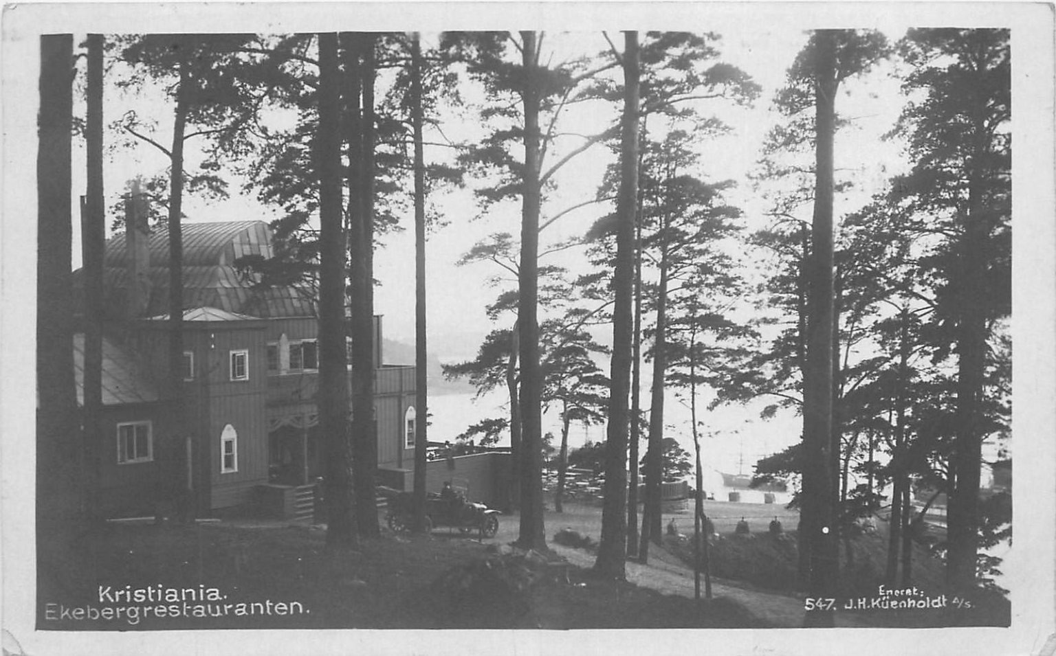 Kristiania Ekebergrestauranten Norway Vintage Postcard J.H. Küenholdt 1918 Kristiania Ekebergrestauranten Norway Vintage Postcard J.H. Küenholdt 1918