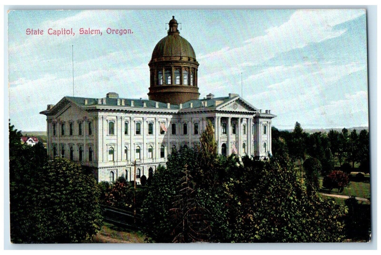 c1910 State Capitol Exterior Building Salem Oregon Vintage Antique OR Postcard