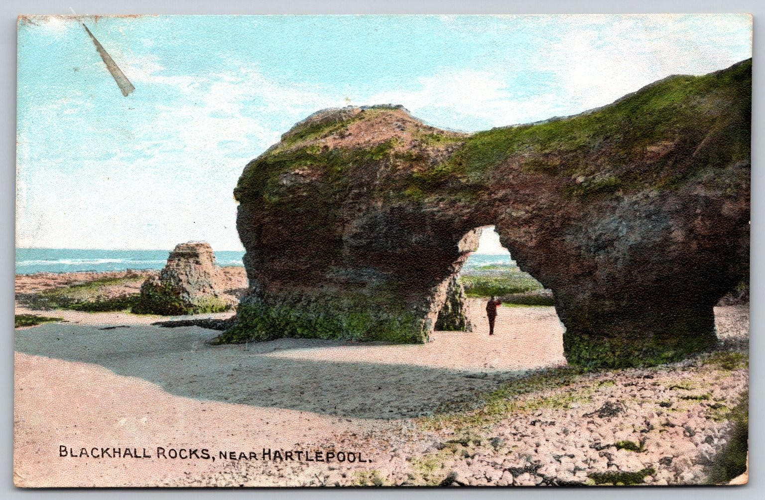 Blackhall Rocks Hartlepool England Sea Arch Vintage Postcard UK 1910s D261