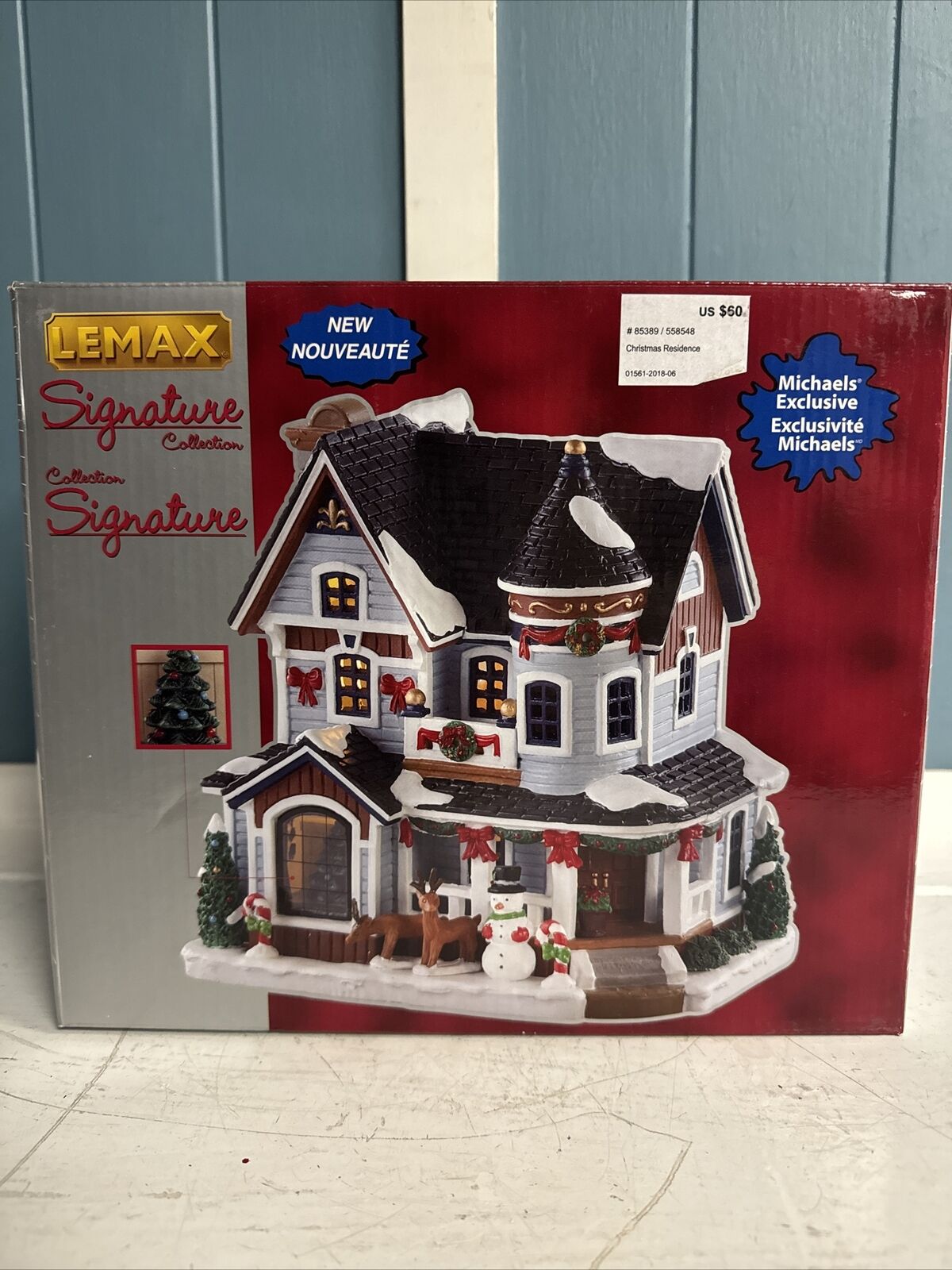 Lemax Signature Collection Porcelain Lighted Village Christmas Residence #85389