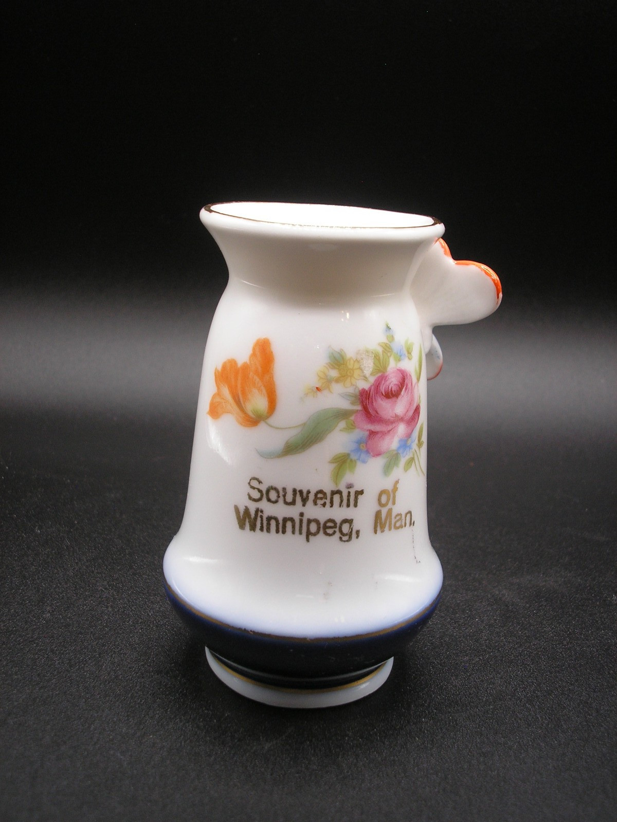 Vintage Germany Butterfly Bud Vase - Souvenir of Winnipeg