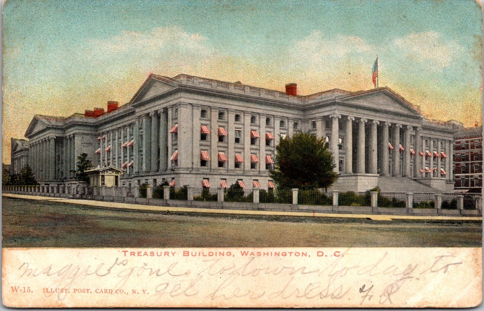 Postcard Treasury Building Washington D C [br]