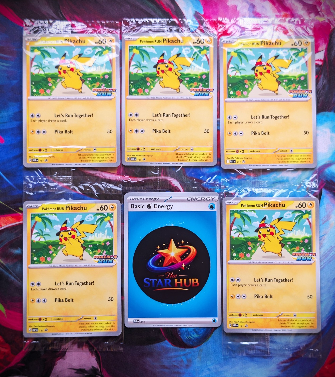 Pokémon Run Pikachu MEP 131 Stamped Asia Exclusive Promo - Next Day Delivery🚚📦