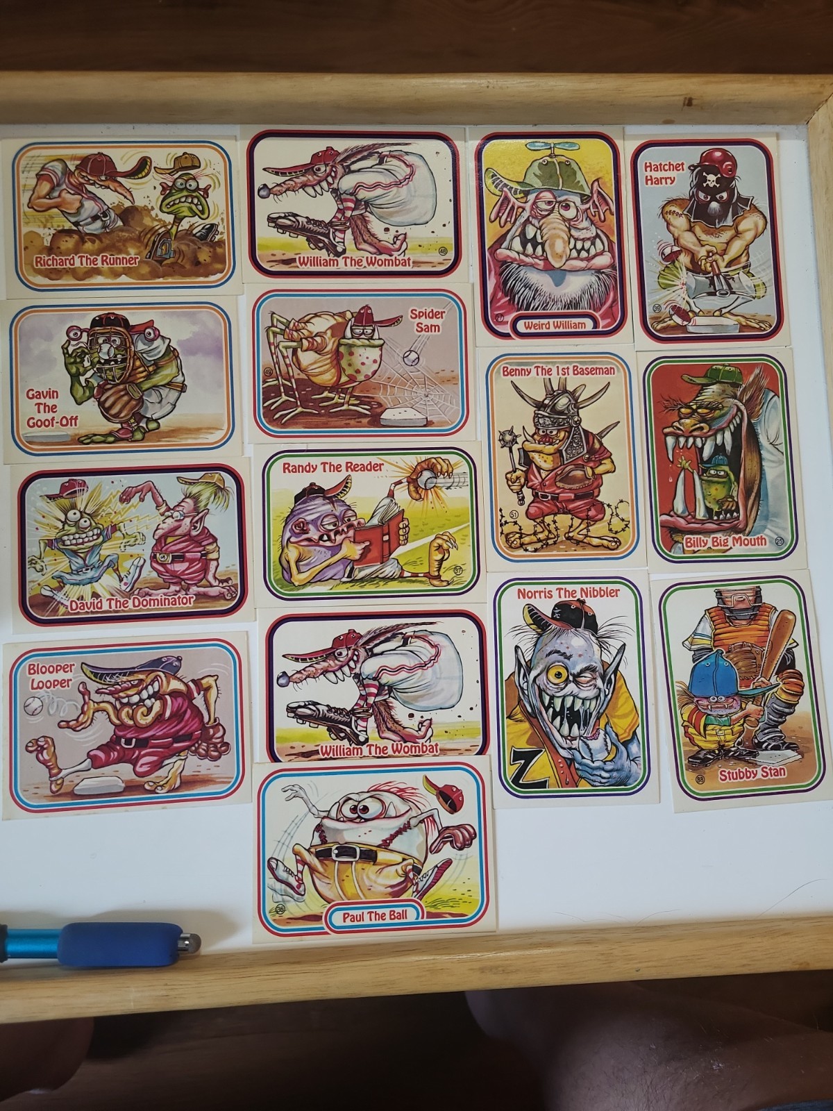 1988 Leaf Awesome Baseball All-Stars 15 Trading Card / Sticker Set 