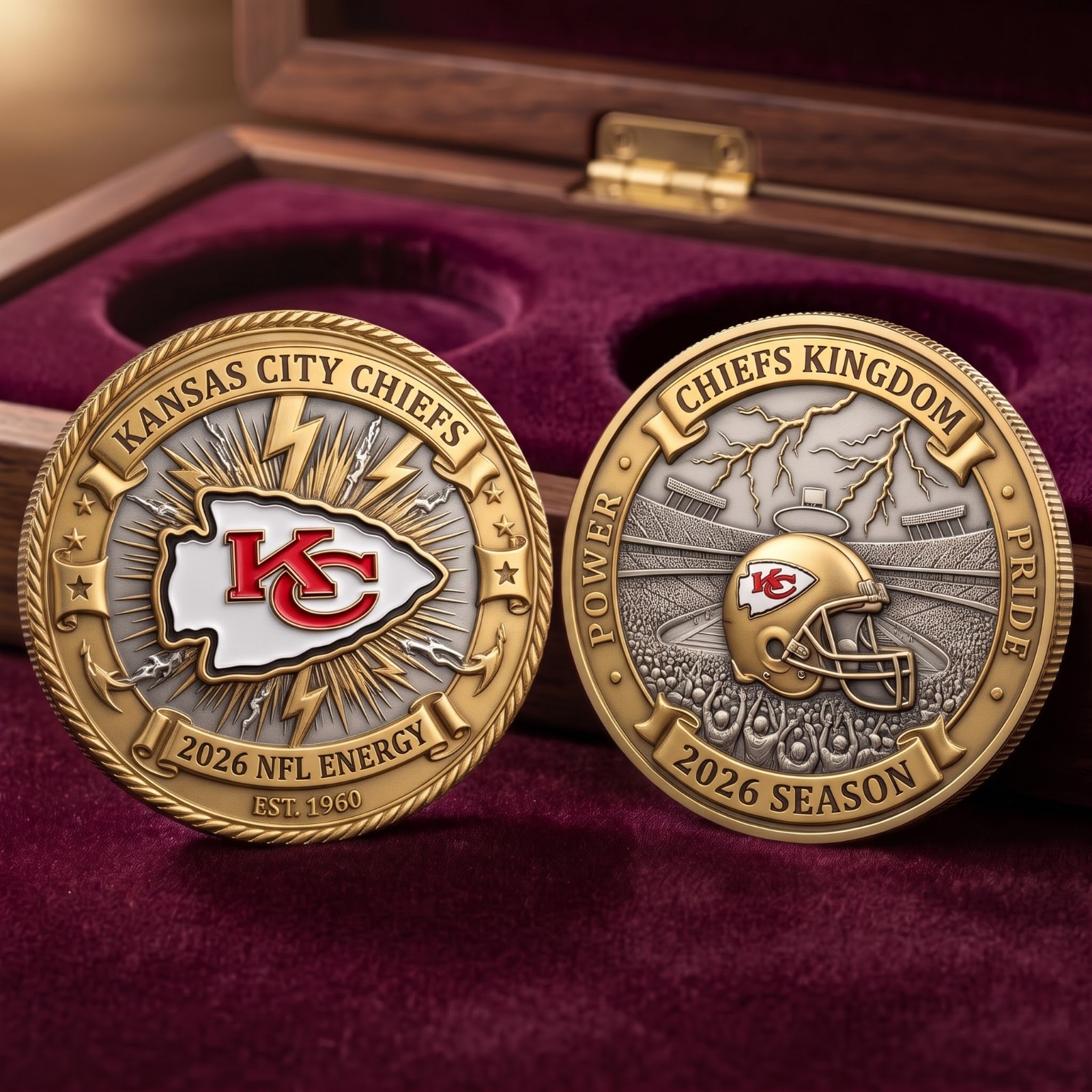 Kansas City Chiefs Commemorative Coin Chiefs Kingdom Football Fan Keepsake