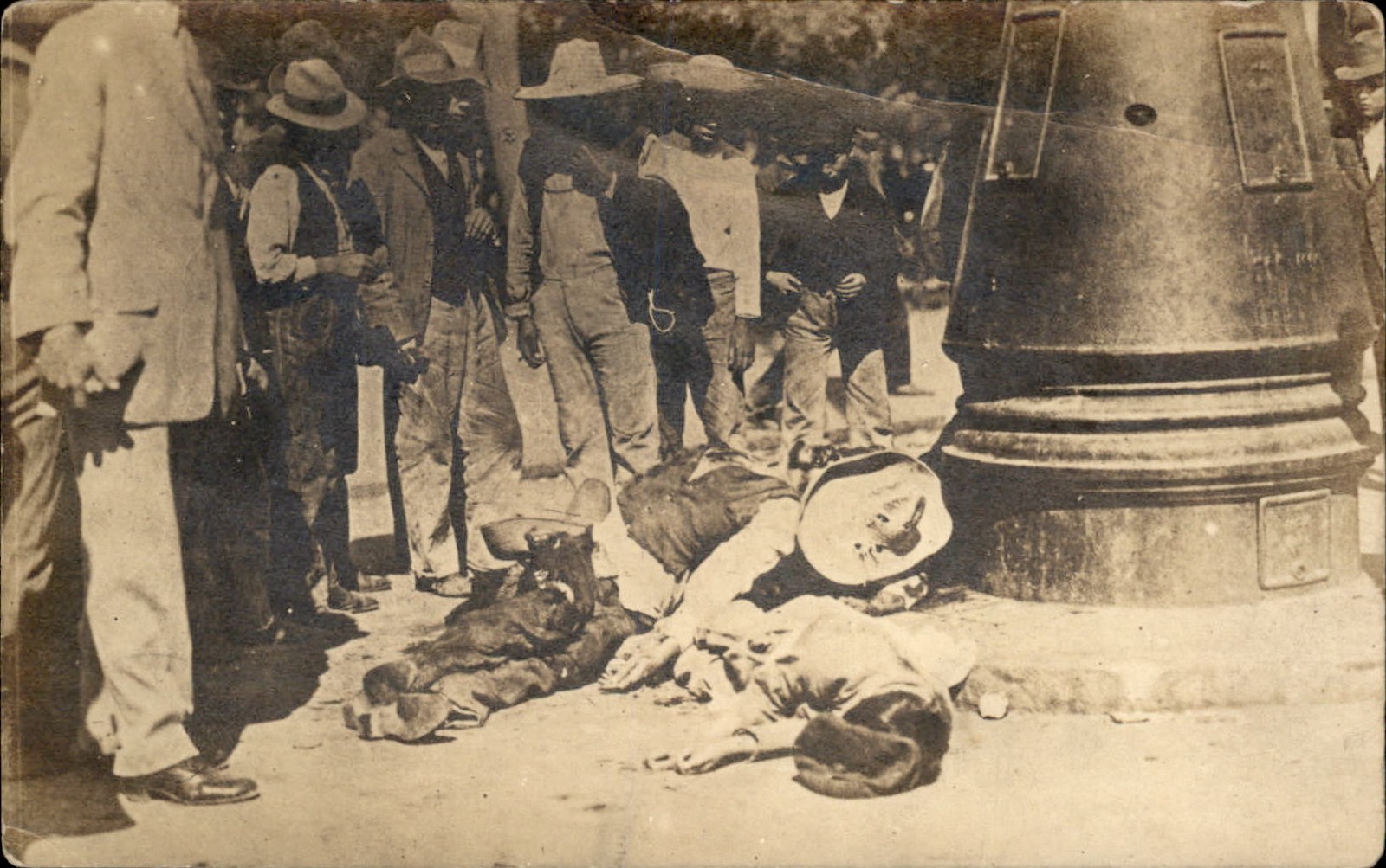 Mexican Revolution Dead in Street Border War c1900s-10s Real Photo Postcard bhn