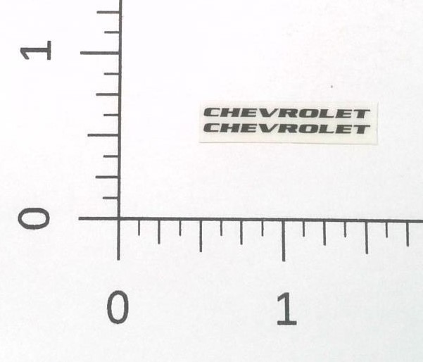 Pair Black Chevrolet Name Logo Motorsport Auto Racing Bumper Mini Sticker Decal