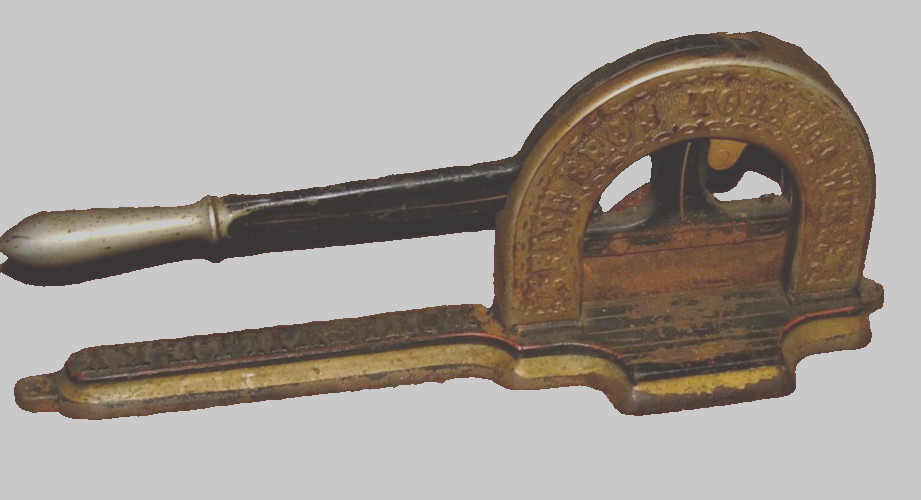 Antique JOHN FINZER & BROTHERS TOBACCO CUTTER – Louisville Cast Iron, Original