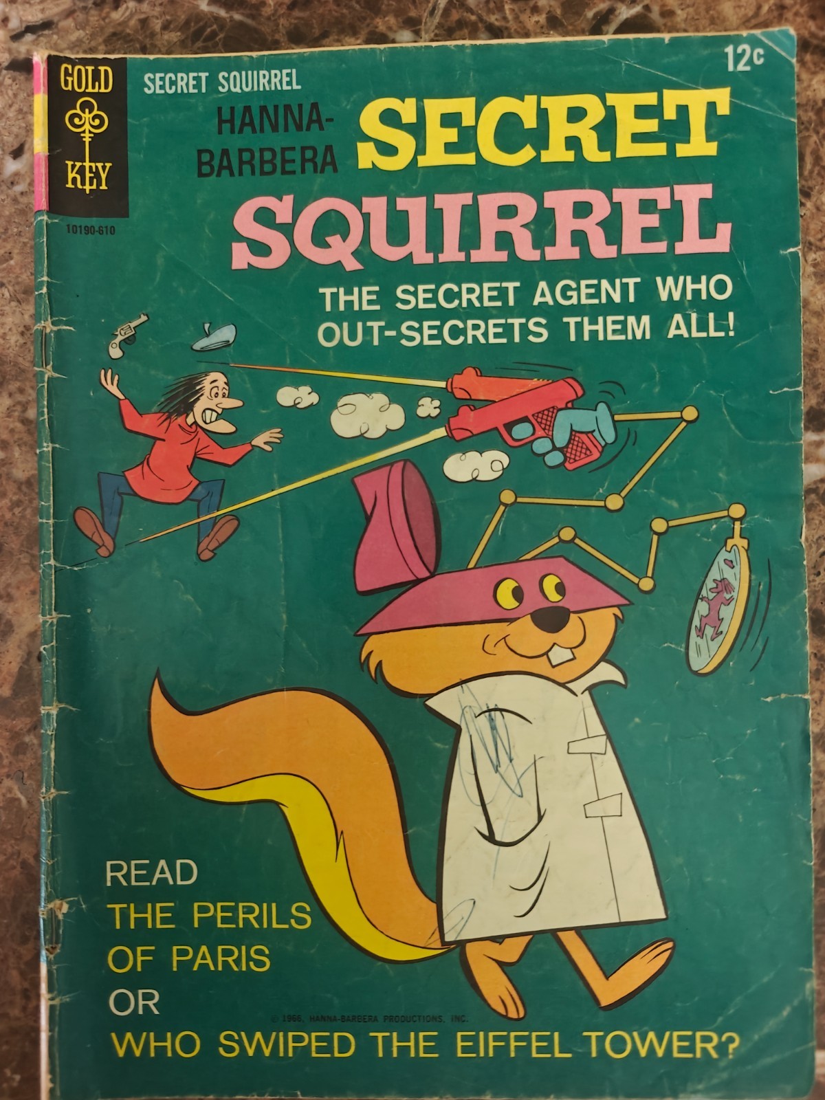 Secret Squirrel 1 Rare 1966 Gold Key 1st Appearance Morocco Mole Hanna-Barbera