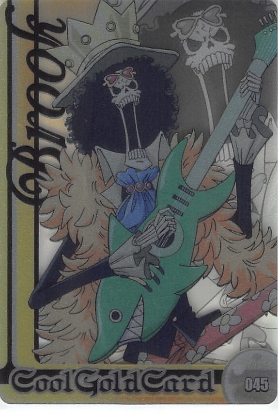 One Piece Trading Card Wafer Choco OPCG-09-045 FOIL Brook Cool Gold Card