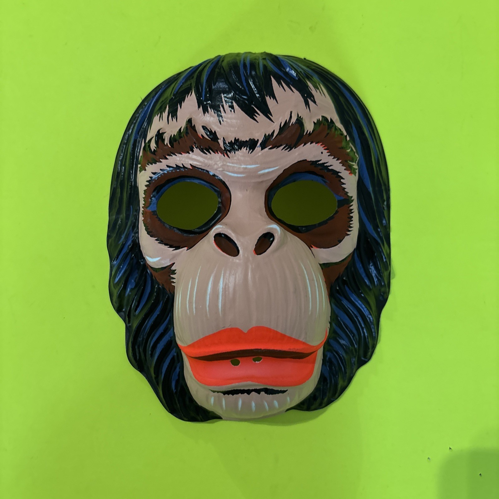 Vtg Halloween Mask Rare Plastic Ben Cooper 60s Space POTA PLANET OF THE APES