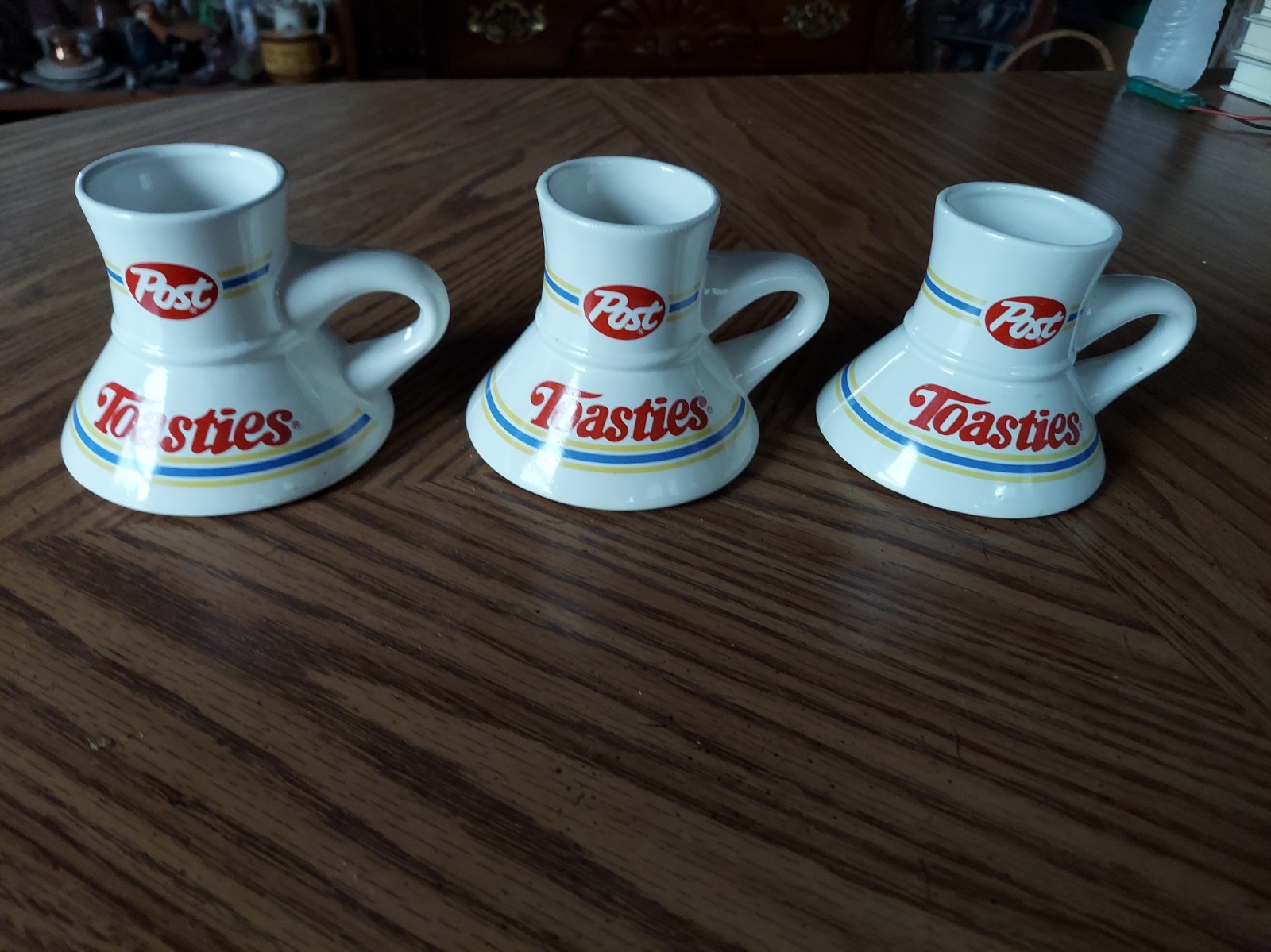Vintage Post Toasties Ceramic Coffee Mug Non-Slip Set Of 3 Vintage Post Toasties Ceramic Coffee Mug Non-Slip Set Of 3