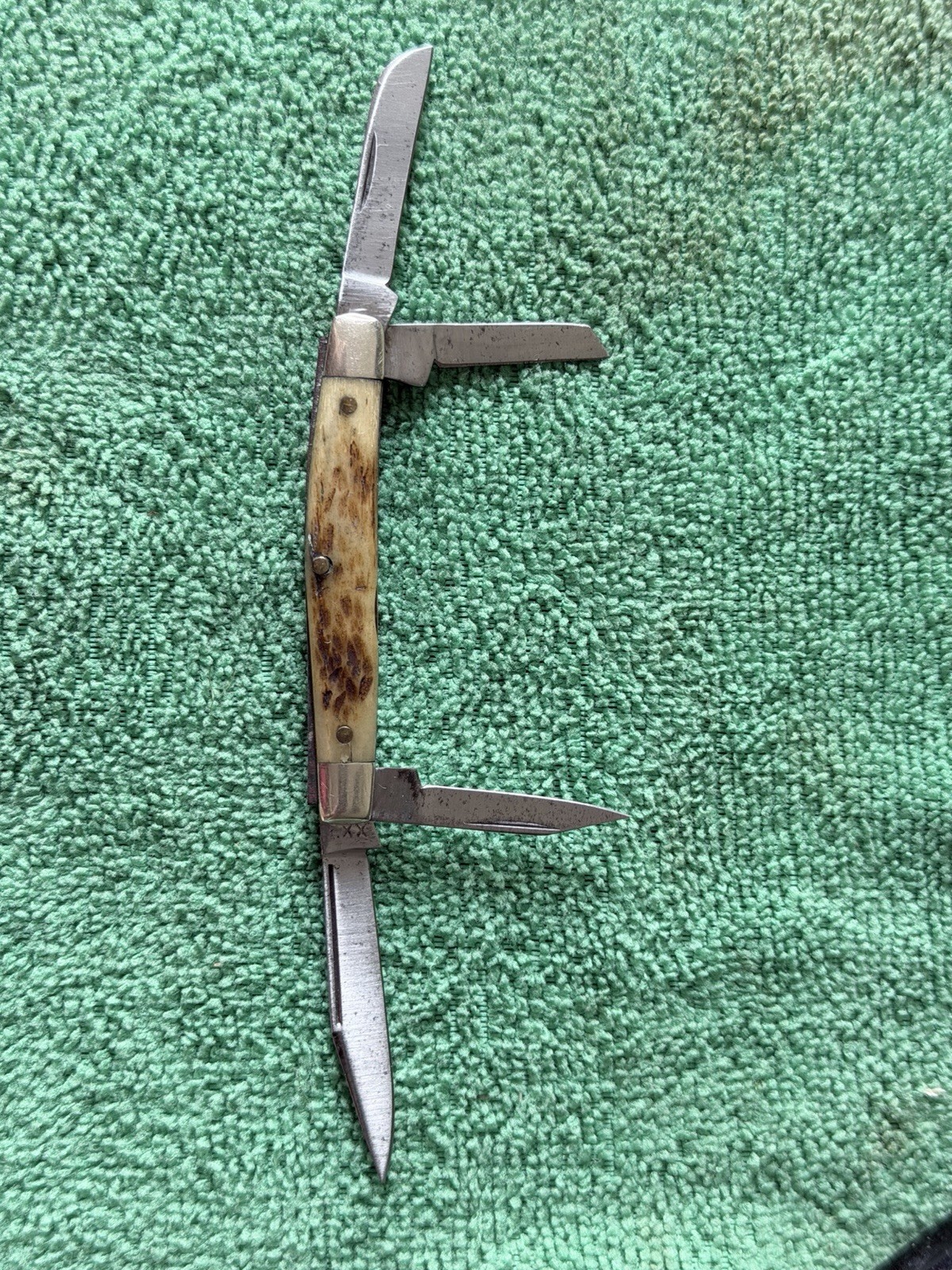 Case Pocket Knife Era 1940 to 1964 4 Blade Bovine Bone Handle Very Nice