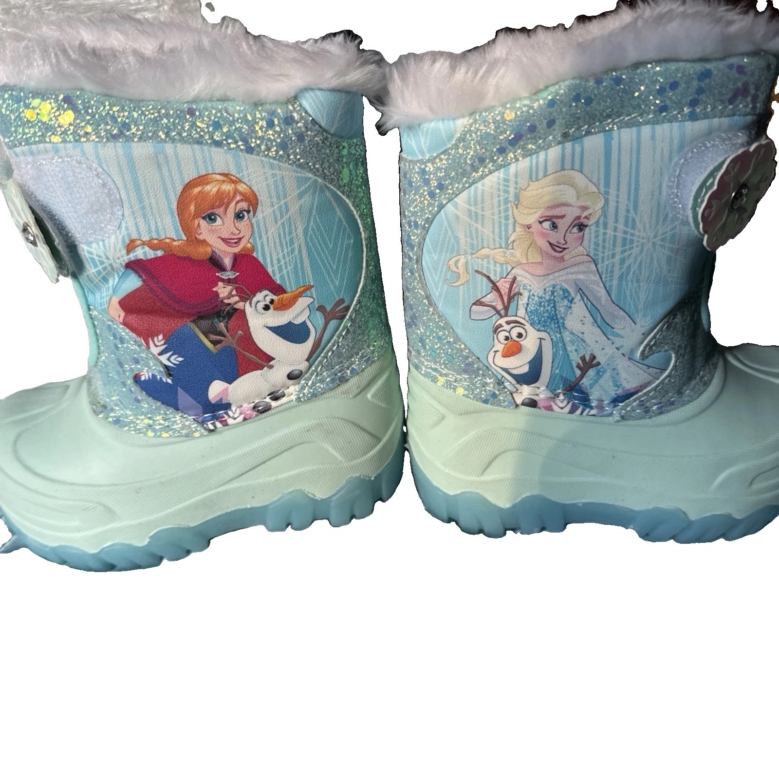 New Disney Frozen Movie Collection Light Up waterproof shearling Boots  Size 6