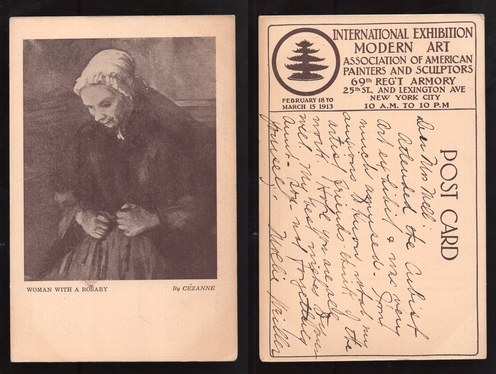 USA 1913 Postcard; International Exhibition Modern Art; New York Armory Show