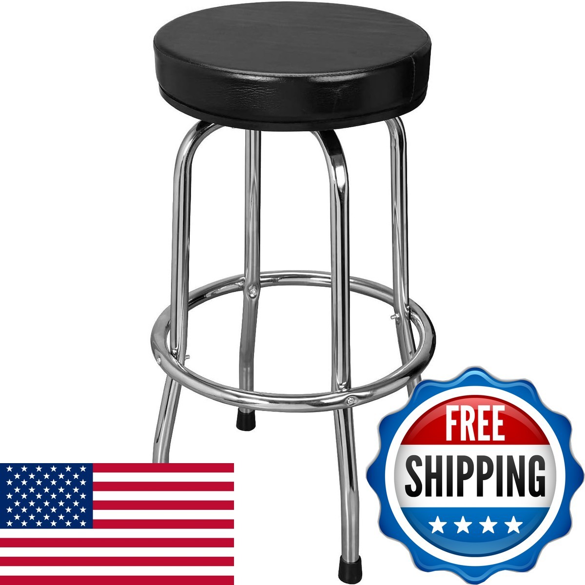 Big RED ATRP6185B-2 Swivel Bar Stool Black Big RED ATRP6185B-2 Swivel Bar Stool Black
