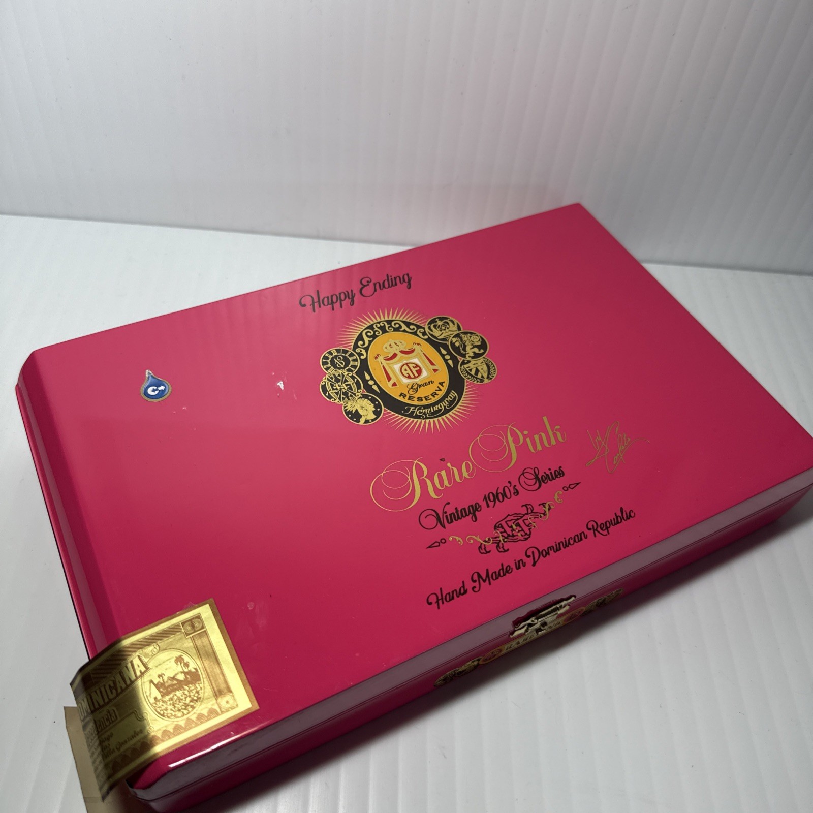 Hemingway Breast Cancer Awareness Rare Pink Cigar Box Signed Special Release