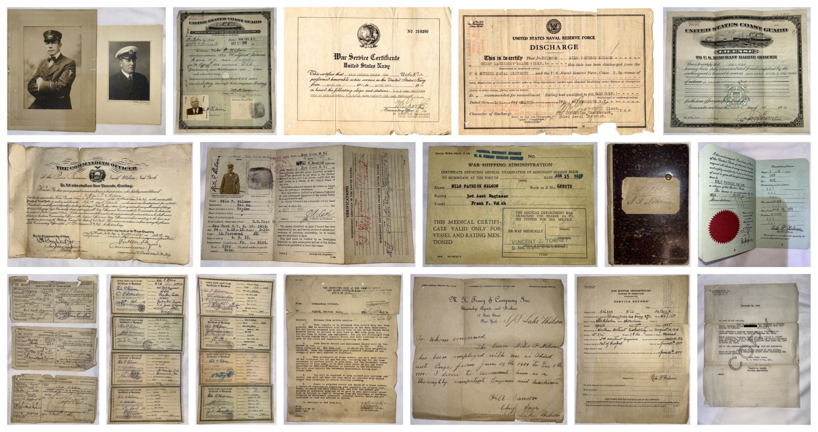 Swedish WWI Navy Coast Guard Merchant Marine Archive Photos Docs Genealogy