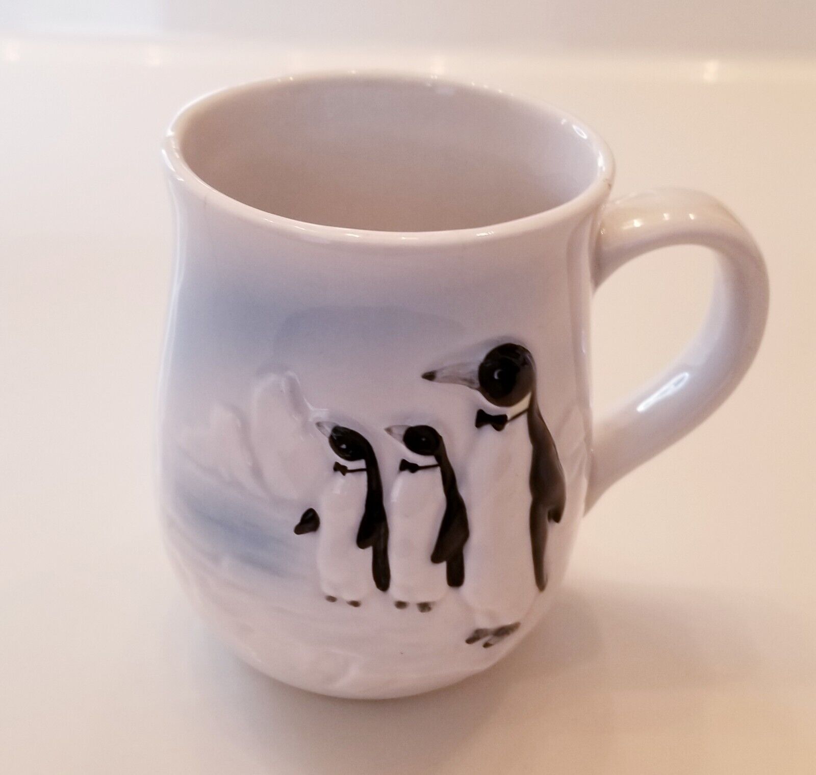 VINTAGE Otigiri Japan Tuxedo Penguin Coffee Cup Mug 1983 4” Tall Used Condition