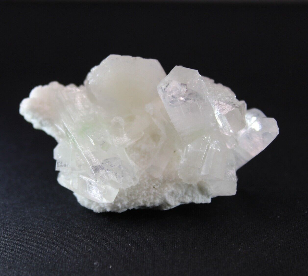 Nice Green Apophyllite Stilbite Display Matrix Crystal Rock Raw Mineral 32.9 g