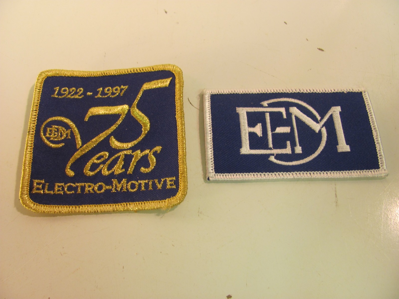 Patch- ELECTRO MOTIVE DIVISION (EMD) Unused 1922-\'97 EMD 75th Ann. Patch