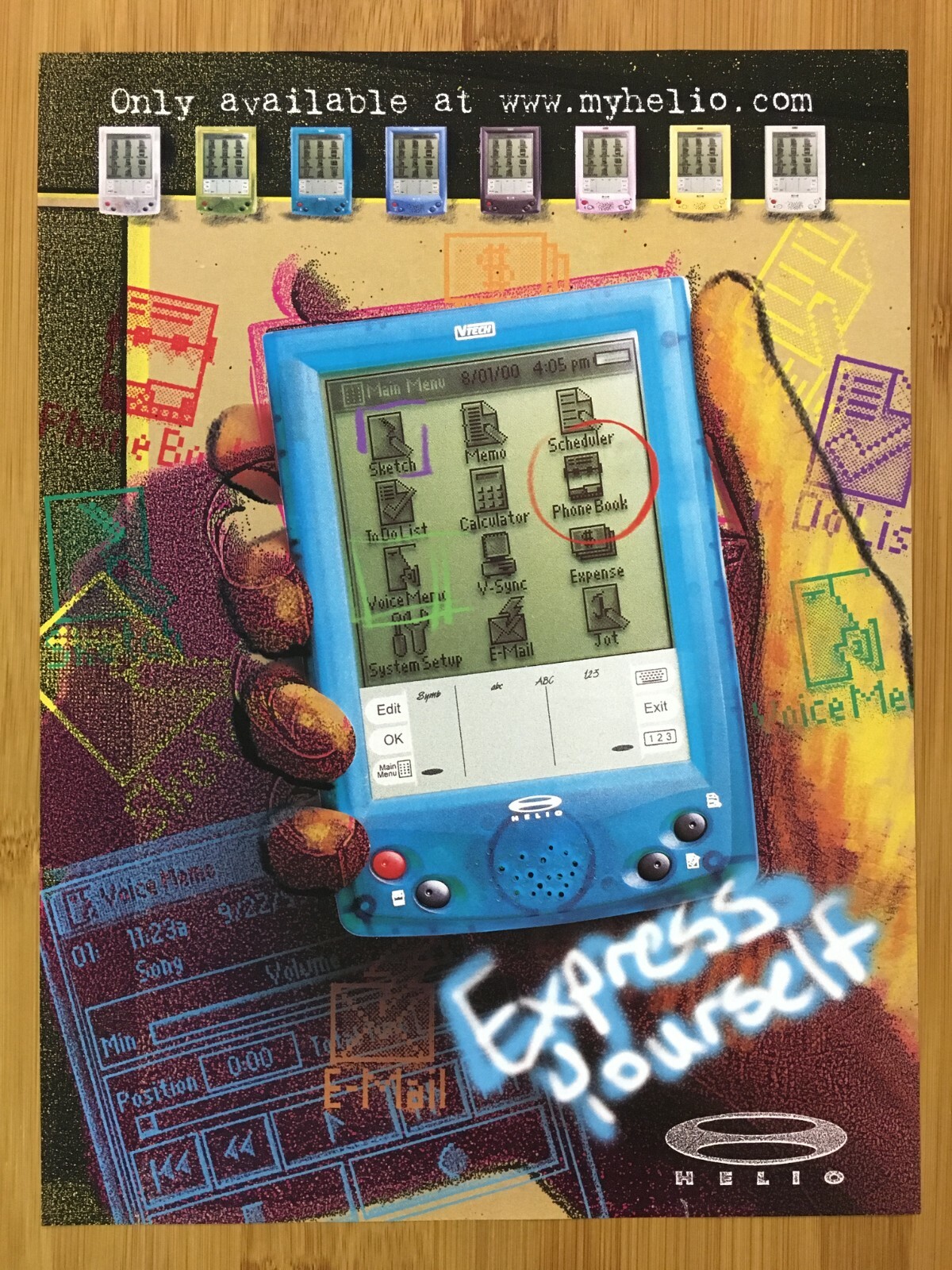 2000 VTech Helio Personal Digital Assisistant PDA Print Ad/Poster Vintage Art